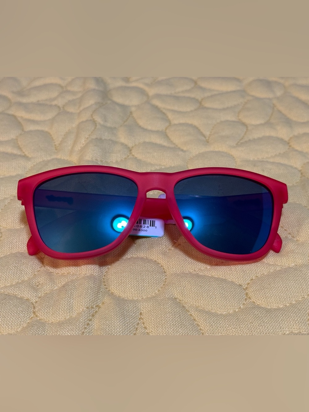 Pink Women's Polarized Sunglasses with Blue Mirrored Lenses